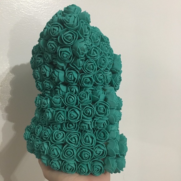 Turquoise Rose Bear - Picture 3 of 7